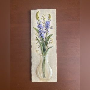 Flower wall decor vintage plaque